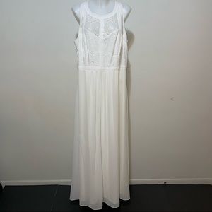 Long Lace Halter Dress